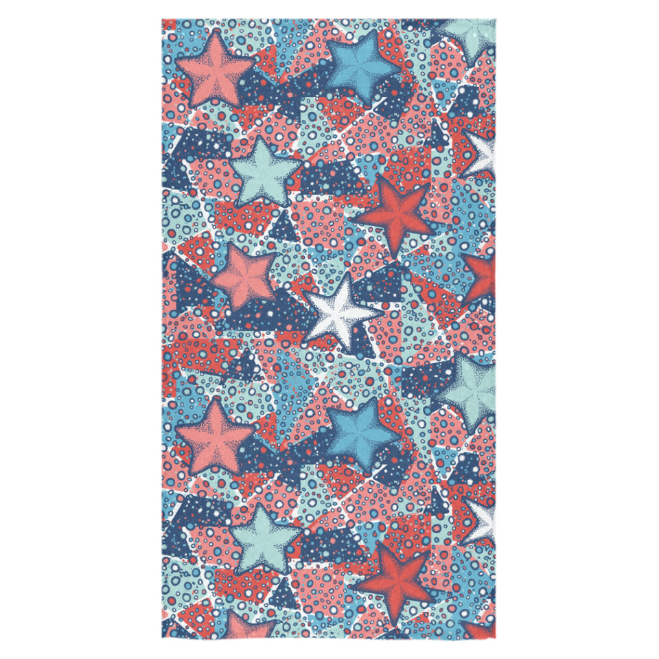 Hand drawn colorful starfish Bath Towel