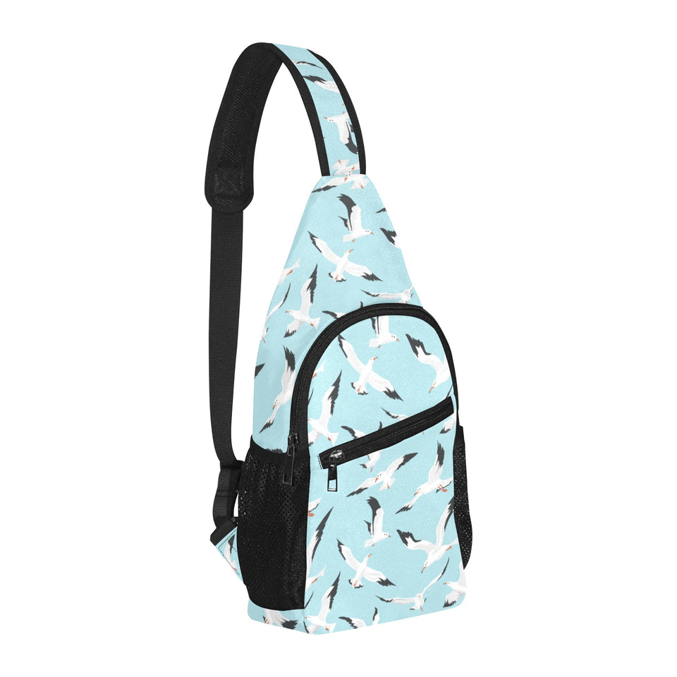 Seagull Pattern Print Design 01 All Over Print Chest Bag