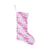 Pink flamingo flower pattern Christmas Stocking