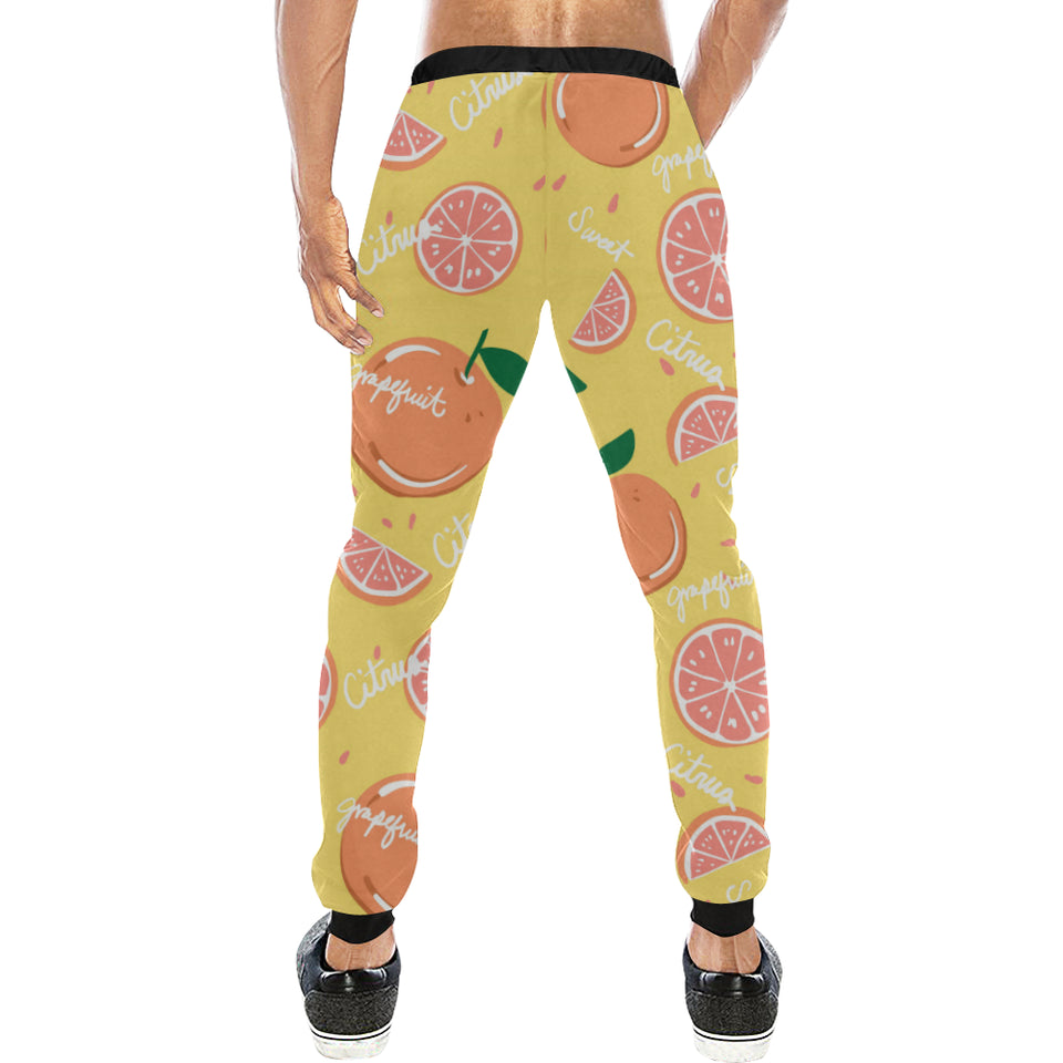 Grapefruit yellow background Unisex Casual Sweatpants