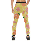 Grapefruit yellow background Unisex Casual Sweatpants