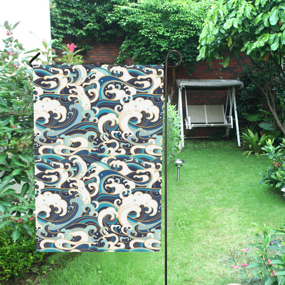 Japanese wave pattern House Flag Garden Flag