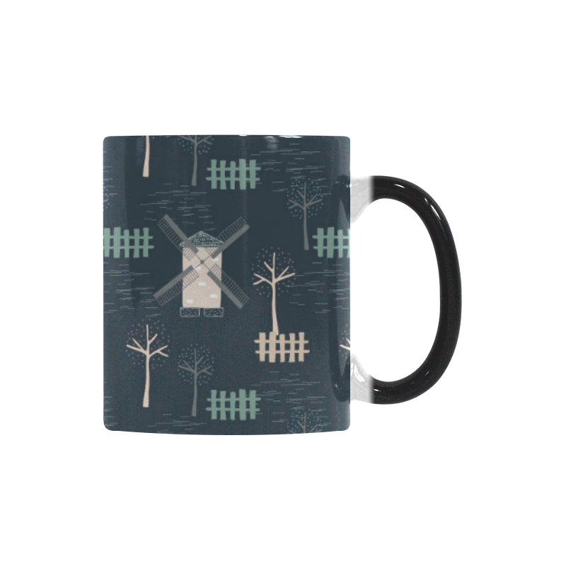 windmill tree pattern Morphing Mug Heat Changing Mug
