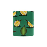 Durian pattern green background Morphing Mug Heat Changing Mug