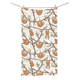 Sloths hanging on the tree pattern Bath Towel