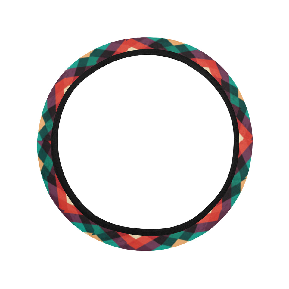 zigzag  chevron colorful pattern Car Steering Wheel Cover