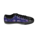Cute owls pattern boho style ornament Men's Low Top Canvas Shoes Black
