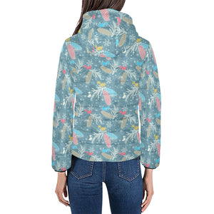 Squirrel Pattern Print Design 01 Women's Padded Hooded Jacket