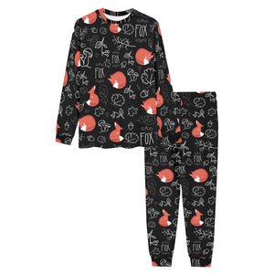 fox sleeping fox pattern Men's All Over Print Pajama