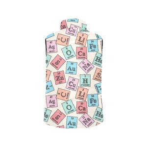 Chemistry Periodic Table Pattern Print Design 02 Men's Padded Vest