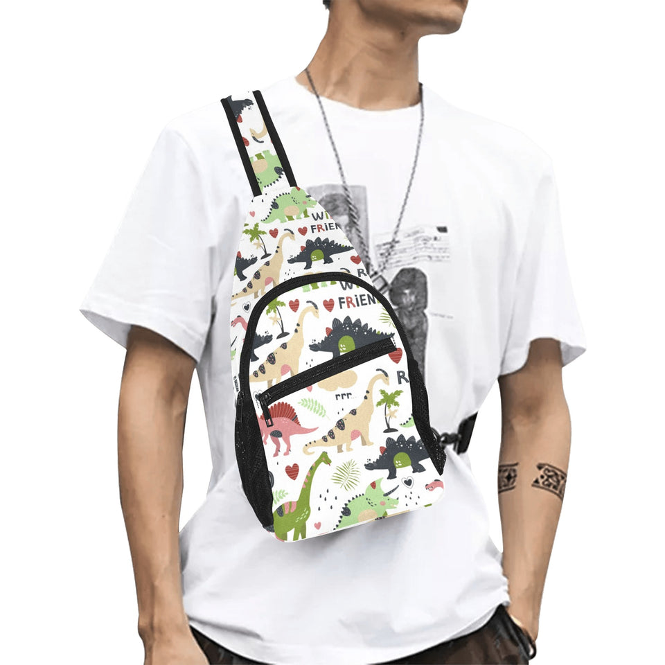 Cute dinosaurs pattern All Over Print Chest Bag