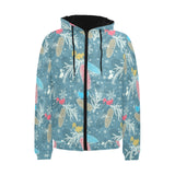 Squirrel Pattern Print Design 01 Men's Padded Hooded Jacket
