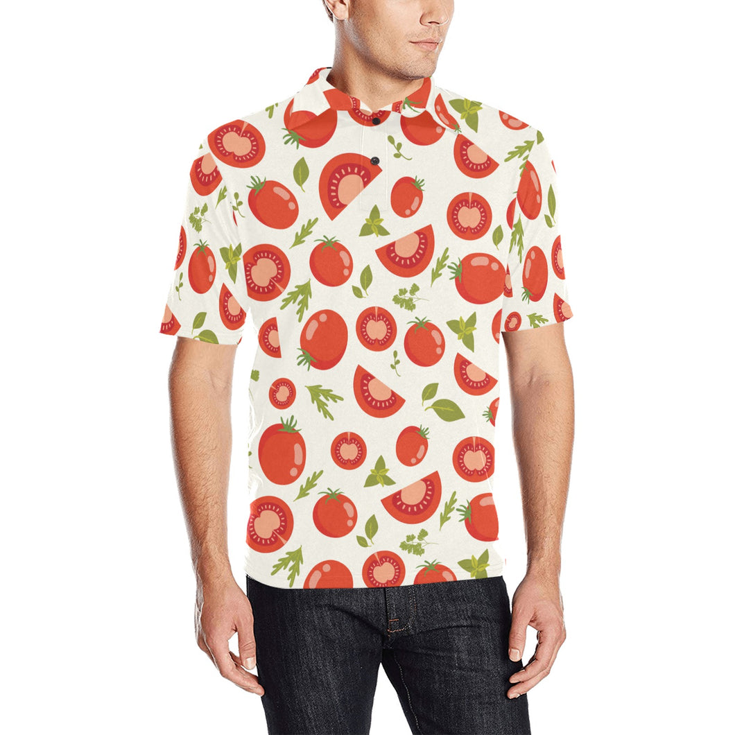 Tomato pattern Men's All Over Print Polo Shirt