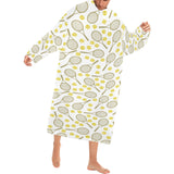 Tennis Pattern Print Design 02 Blanket Robe with Sleeves