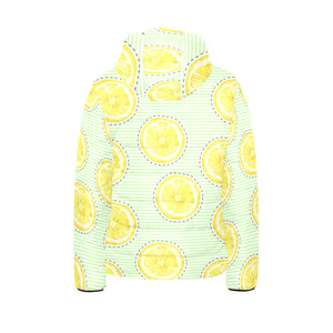 slice of lemon pattern Kids' Boys' Girls' Padded Hooded Jacket