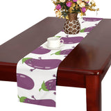 Eggplant Pattern Print Design 01 Table Runner