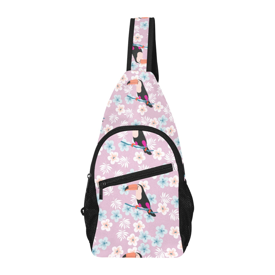 Beautiful toucan flower leaves All Over Print Chest Bag