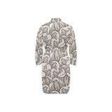 Stingray Pattern Print Design 05 Men's Long Sleeve Belted Night Robe