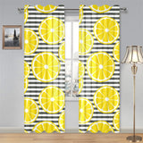 slice of lemon design pattern Gauze Curtain