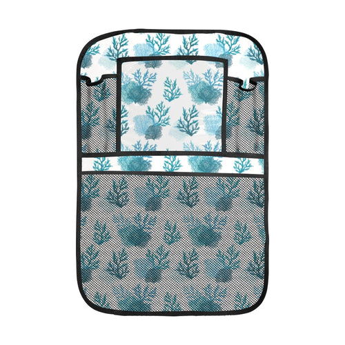 Coral Reef Pattern Print Design 04 Car Seat Back Organizer