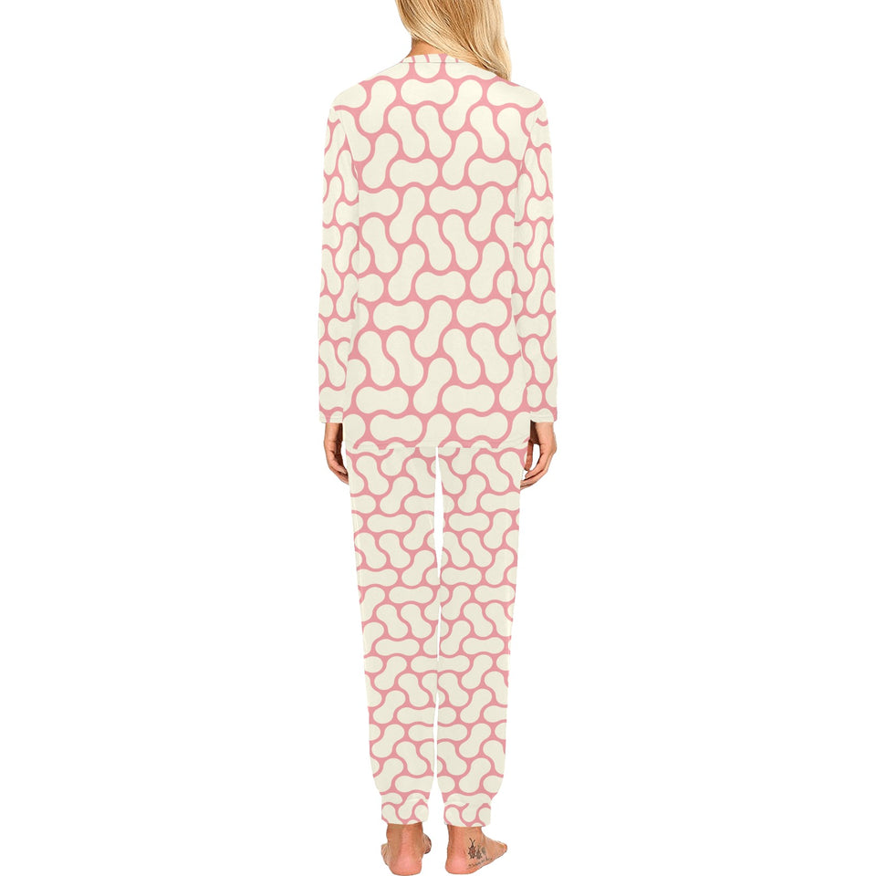 peanuts texture pattern Women's All Over Print Pajama Set