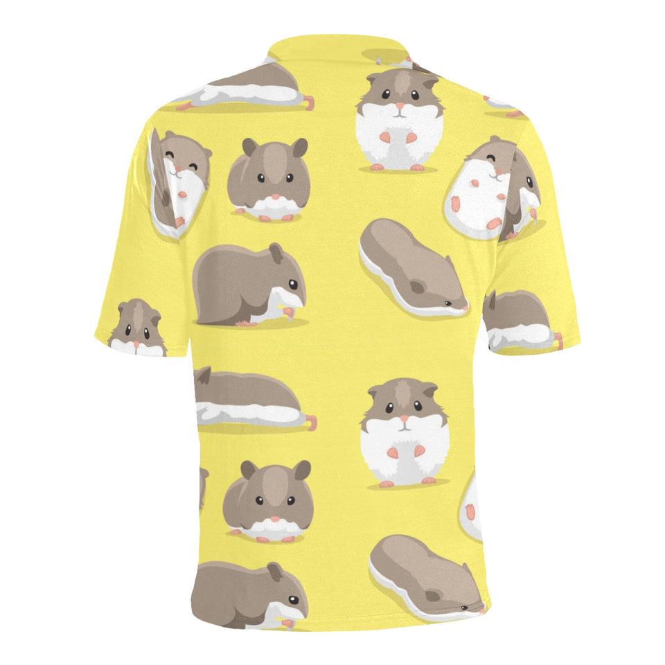 Cute Hamster pattern Men's All Over Print Polo Shirt