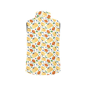 Pancake Pattern Print Design 02 Men's Padded Vest