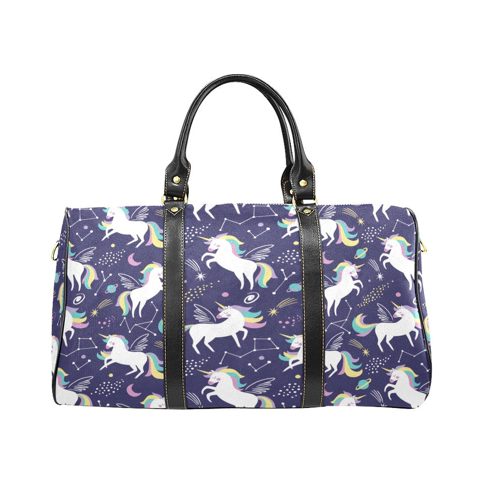 Hand drawn cute unicorn star planet Travel Bag