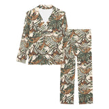 Monkey tropical leaves background Women's Long Pajama Set