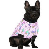 Cute ice cream cone animal pattern All Over Print Pet Dog Round Neck Fuzzy Shirt