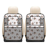 Cute pugs pink heart paw pattern Car Seat Back Organizer