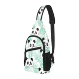 Panda pattern tropical leaves background All Over Print Chest Bag