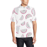 dragon fruit pattern Men's All Over Print Polo Shirt