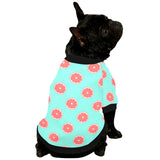 Grapefruit green background All Over Print Pet Dog Round Neck Fuzzy Shirt