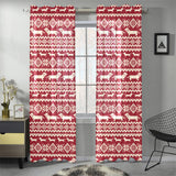 Dachshund Nordic pattern Gauze Curtain