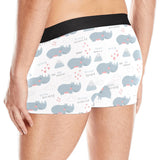 cute rhino heart pattern Men's All Over Print Boxer Briefs Men's Underwear