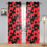 Casino Cards Suits Pattern Print Design 02 Gauze Curtain