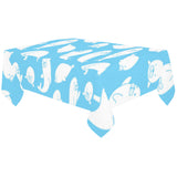 Cute white sea lion seals pattern Tablecloth