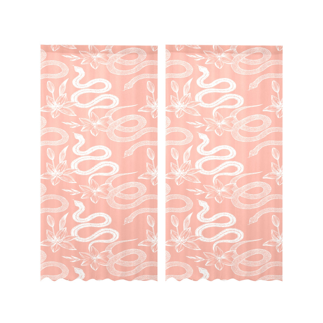 Snake lilies flower pattern Gauze Curtain