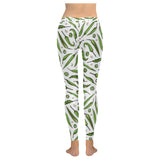 Hand drawn sketch style green Chili peppers patter Women's Legging Fulfilled In US