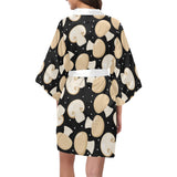 Champignon mushroom pattern Women's Short Kimono Robe