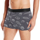sushi pattern black background Men's All Over Print Boxer Briefs Men's Underwear