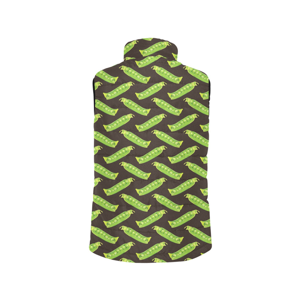Green Peas Pattern Print Design 05 Men's Padded Vest