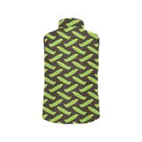Green Peas Pattern Print Design 05 Men's Padded Vest