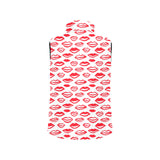 Lips Pattern Print Design 05 Men's Padded Vest