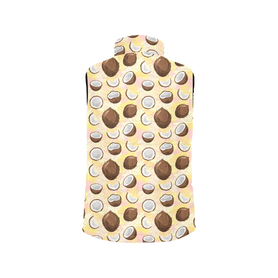 Coconut Pattern Print Design 05 Men's Padded Vest