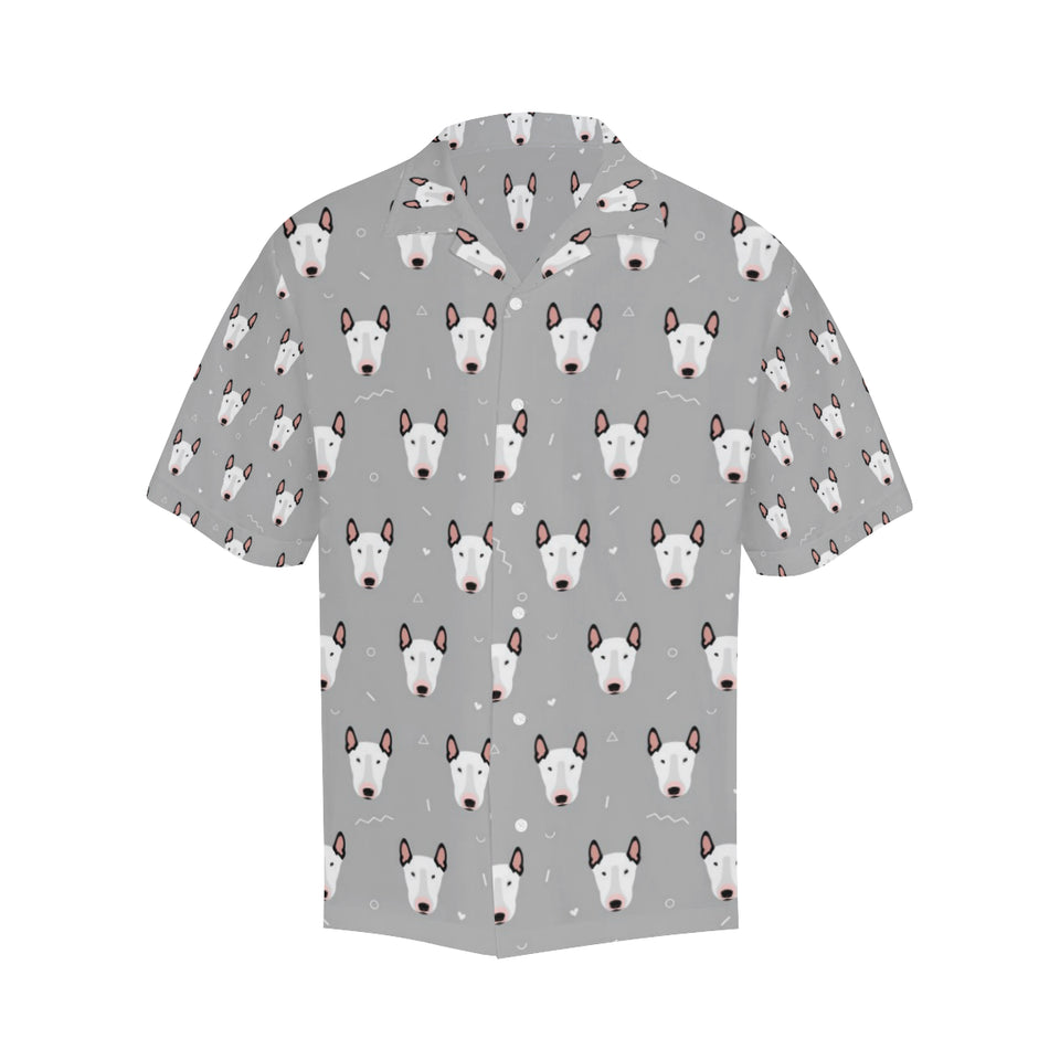 Bull Terrier Pattern Print Design 05 Men's All Over Print Hawaiian Shirt (Model T58)