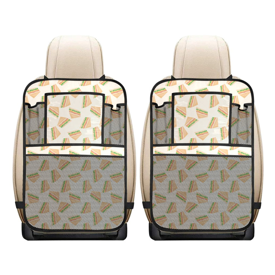 Sandwich Pattern Print Design 01 Car Seat Back Organizer