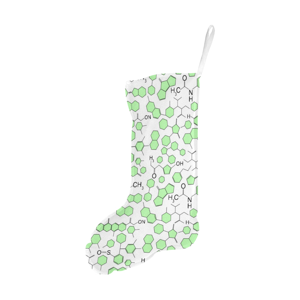 Chemistry Periodic Table Pattern Print Design 03 Christmas Stocking