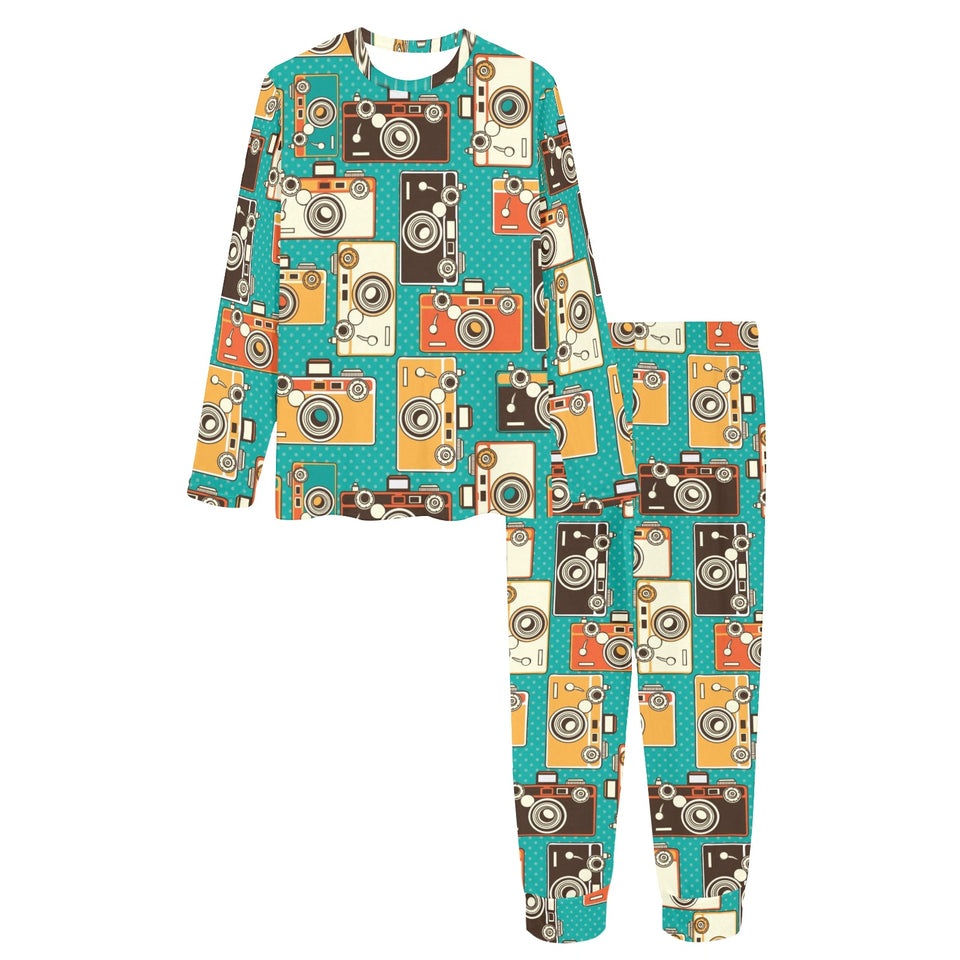 Camera Pattern Print Design 03 Women's All Over Print Pajama Set